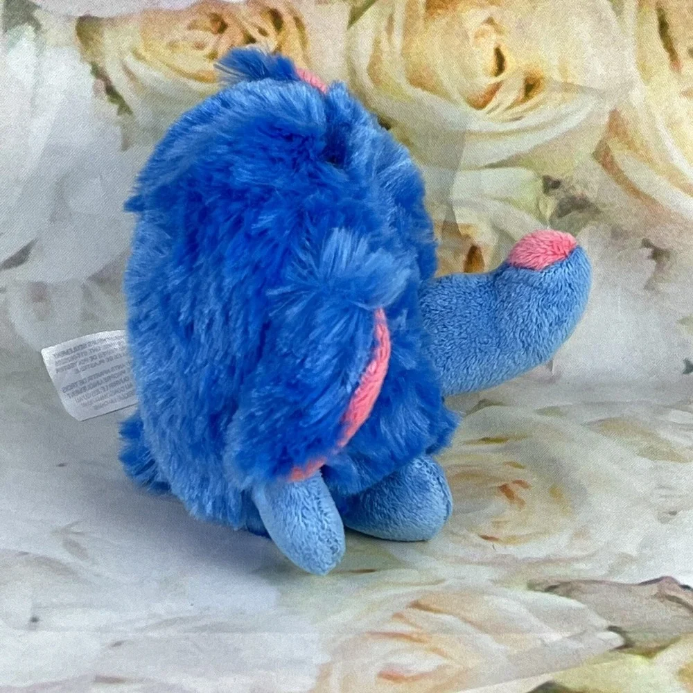 ELEPHANT Plush Lubby Cubbies FIESTA Blue Fluff Ball Green Eyes Stuffed Animal